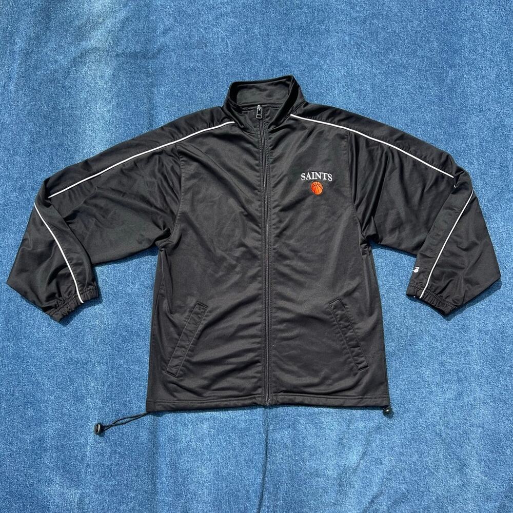 y2k Saints basketball varsity warm up zip up jacket
